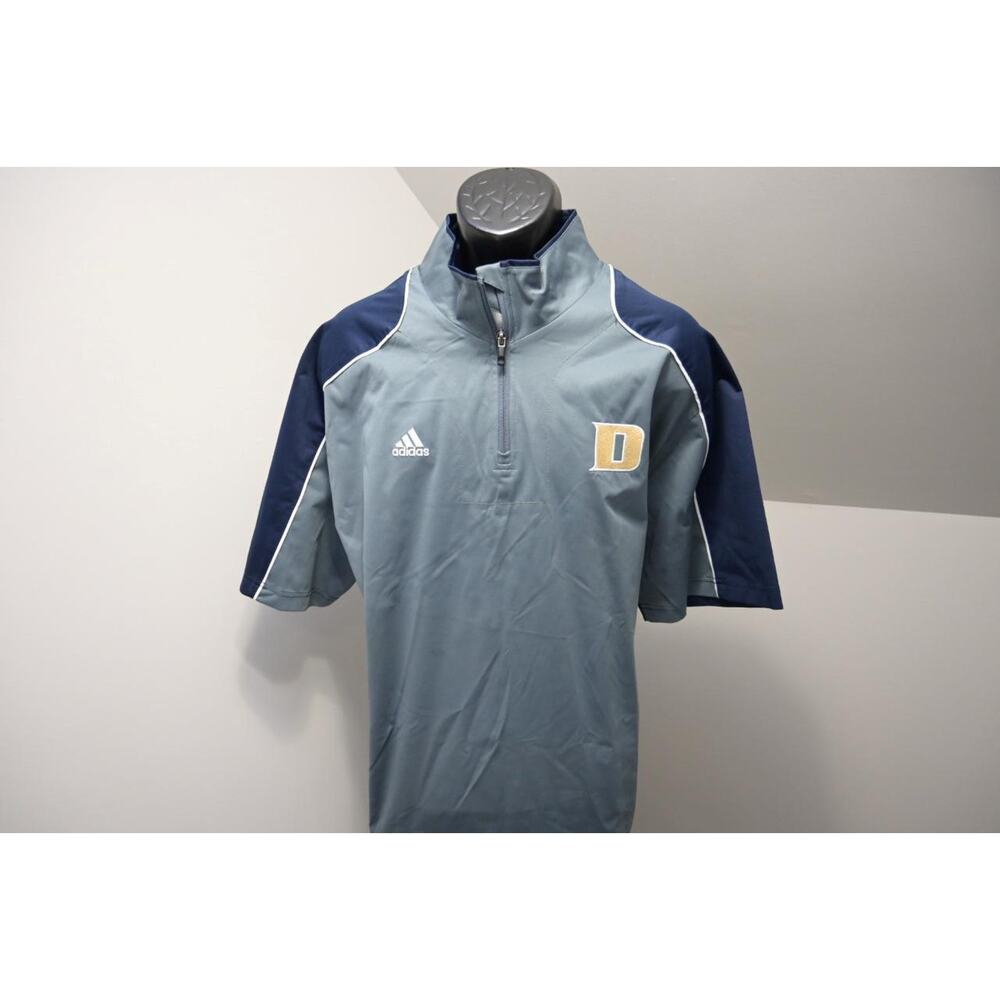 Adidas Windbreaker Track Jacket 1/4 Zip Performance Gray‎ Athletic Mens Size XL